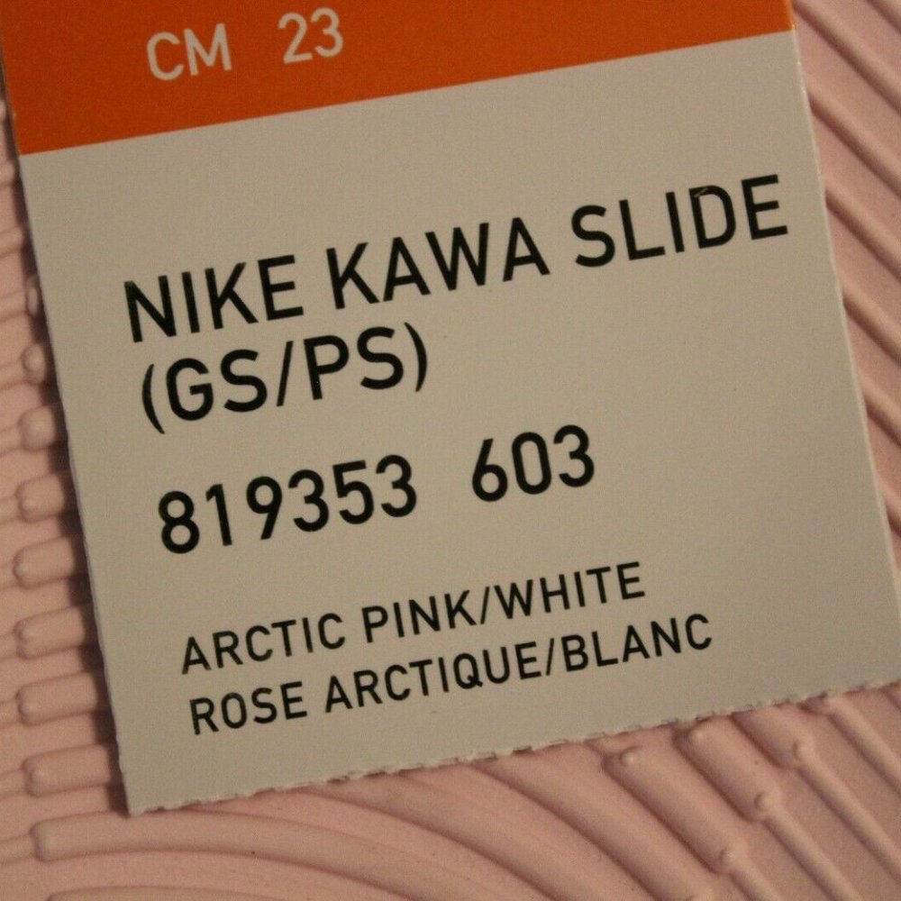Girl's Nike Kawa Slide Sandals in Arctic Pink - Picture 5 of 6